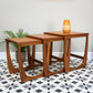G Plan Nest of Three Tables Astro Design with Teak Tops and Teak Afromosia Legs.