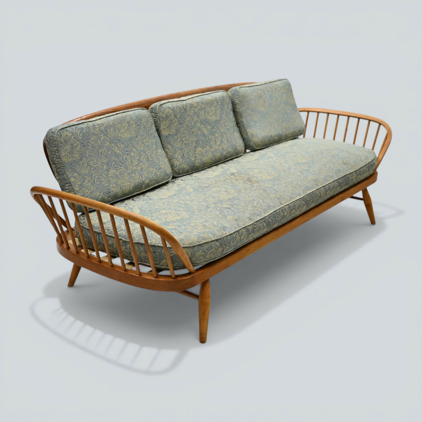 Ercol Studio Couch Day Bed New Webbing Light Finish Model 355 FREE UK Delivery