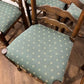 Vintage Oak Set Of Five Ladder Back Dining Chairs