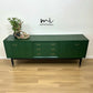 Vintage G Plan sideboard in green, E Gomme Tola, mid century modern, drink cabinet, tv stand, media unit