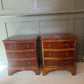 Pair Vintage Bedside Chests Antique Style 3 Drawer Vgc