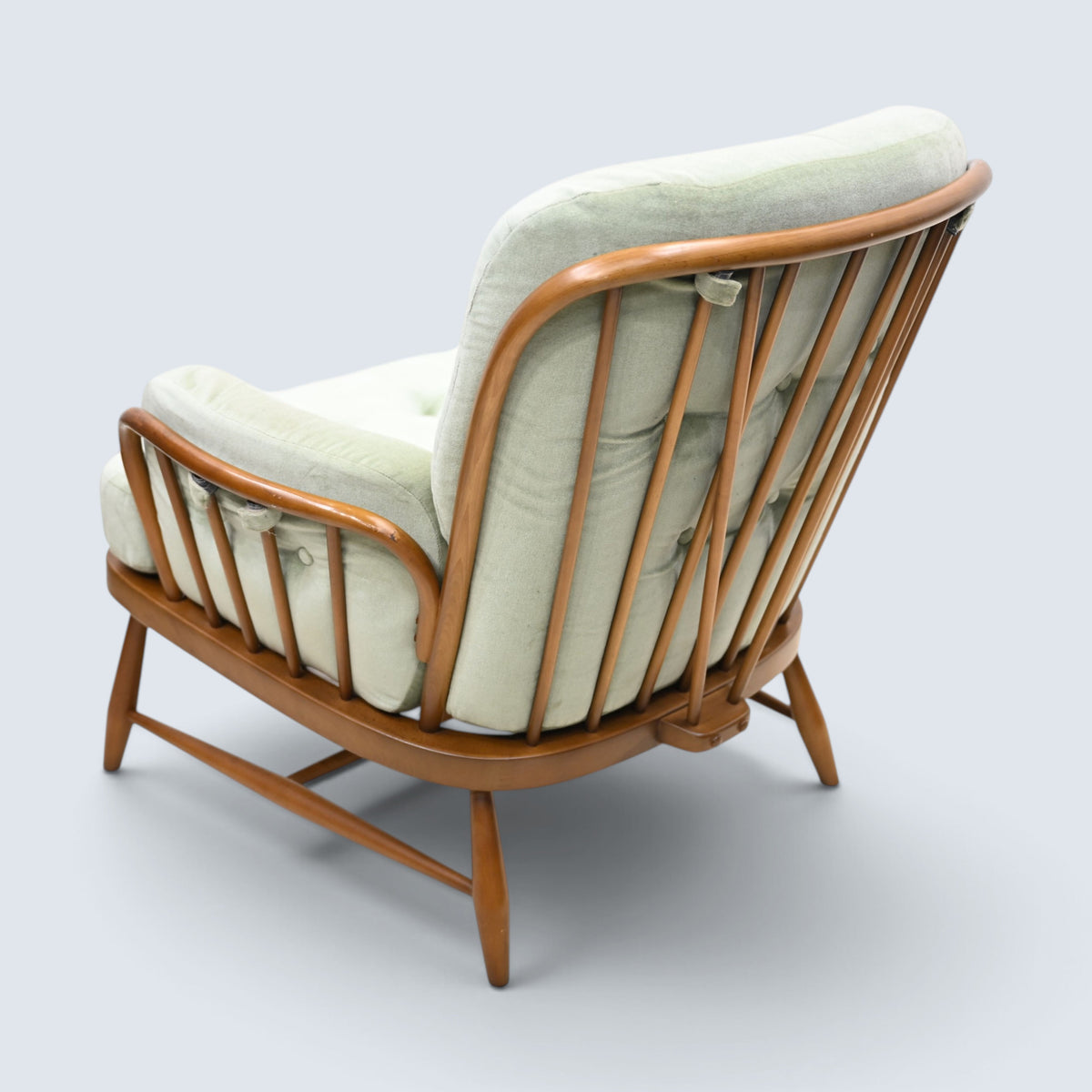 Ercol Jubilee Easy Chair Green Upholstery New Webbing FREE UK Delivery*