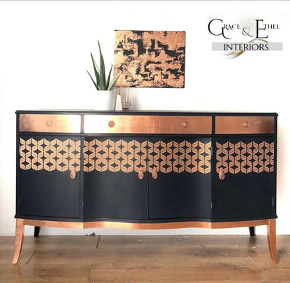 Navy and copper strongbow sideboard