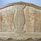 Bed Vintage French Louis XVI Oak King Size Bed Frame Carved Headboard LOT 6372