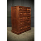 Late Victorian Walnut Tallboy Chest Of Drawers