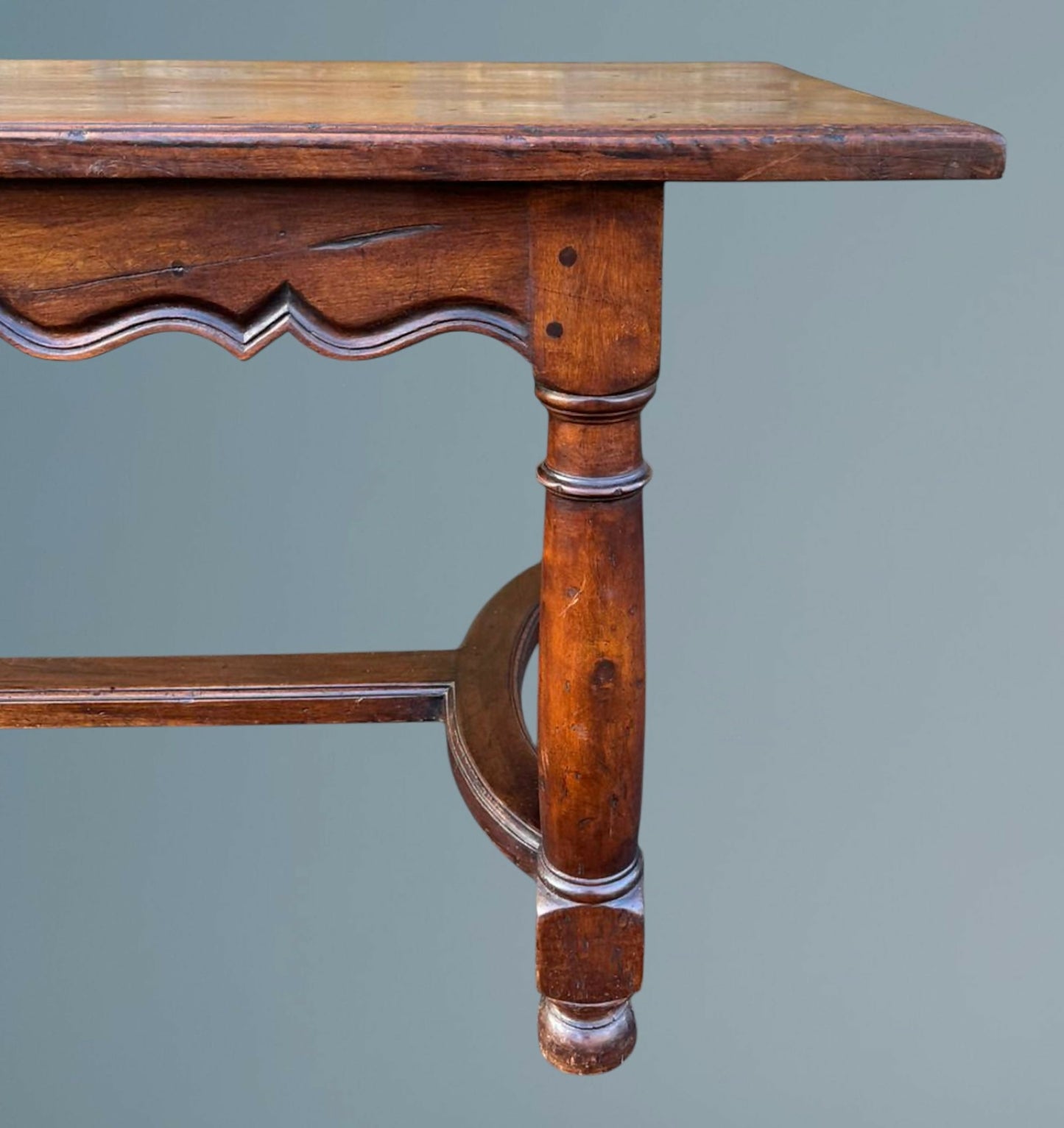 Large French Walnut Country Dining Table