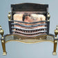 George III Style Wrought Iron and Brass Fire Basket