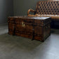Chestnut Bridle Leather Coffee Table - Luxury Handmade English - Belted - hand Dyed