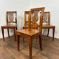 Antique Set of Five Mahogany Lyre Back Dining Chairs