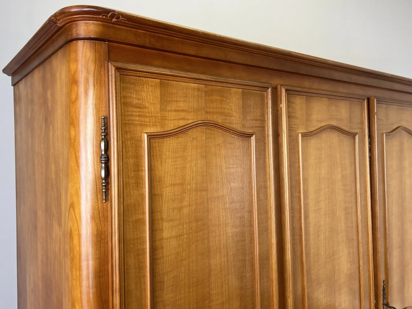 Wardrobe Vintage French Louis XVI Style Five Door Carved Armoire LOT 4985