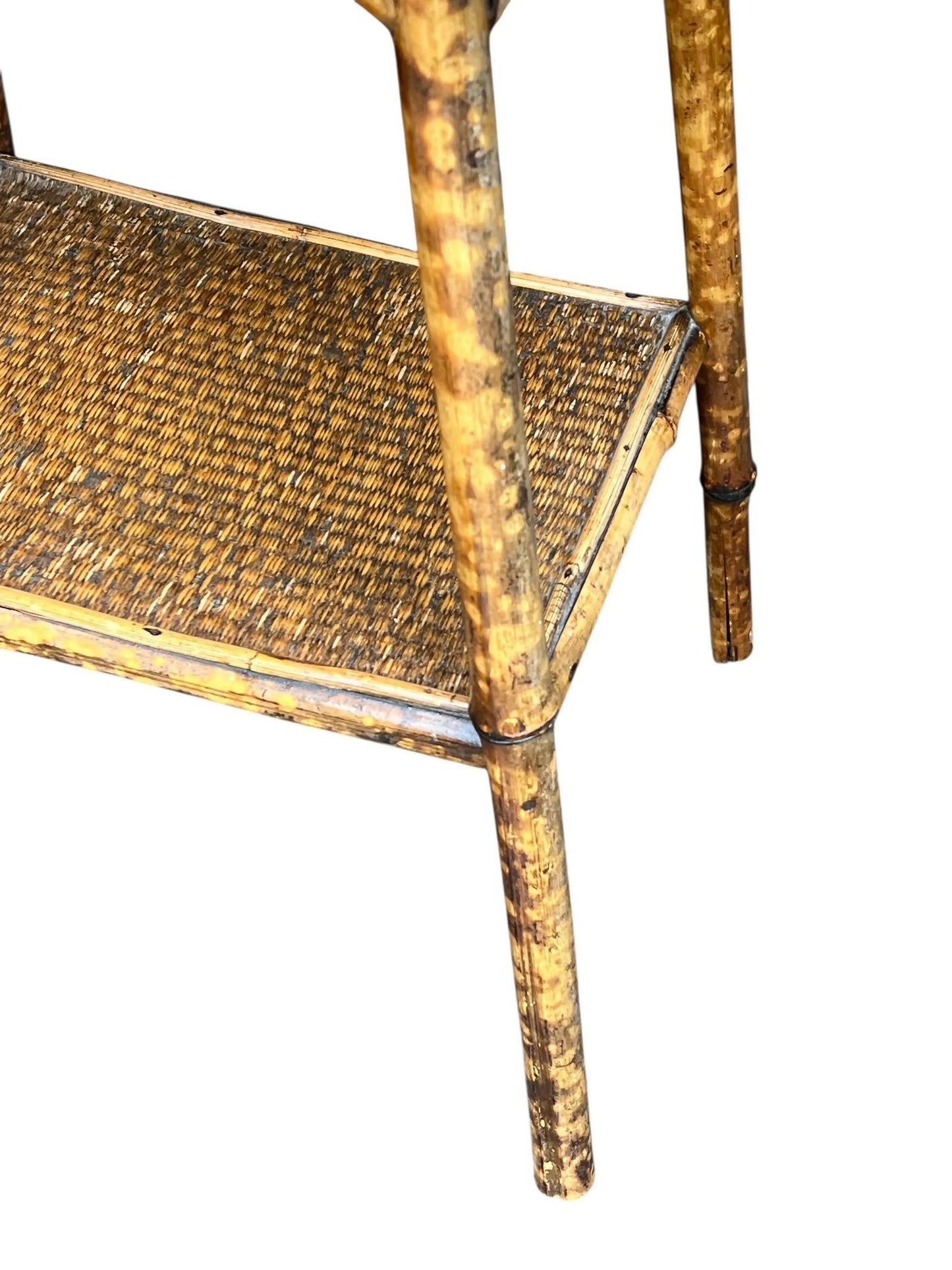 Antique two tier Bamboo side table