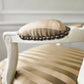 Louis XVl Newly Upholstered Accent Chair Silk Stripe Fabric, White Painted Frame