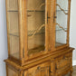 Bookcase Vintage French Louis XIV Style Oak Glazed Display Cabinet LOT 6490