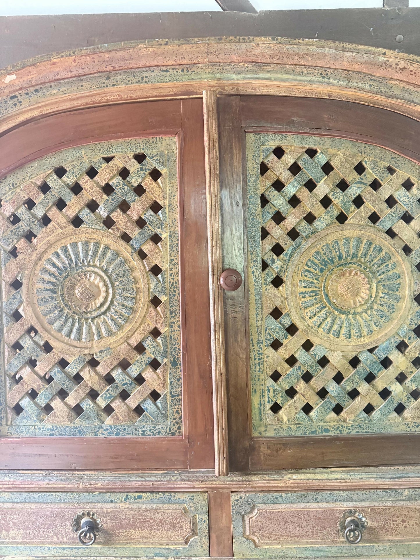 Indian larder vintage cupboard/indian linen cupboard cabinet