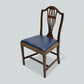 6 Georgian Mahogany Dining Chairs Blue Faux Leather Seats FREE UK Delivery