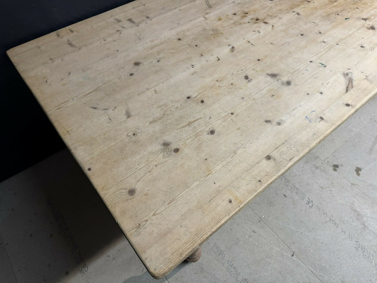 Large and Deep Pine Farmhouse Dining Table