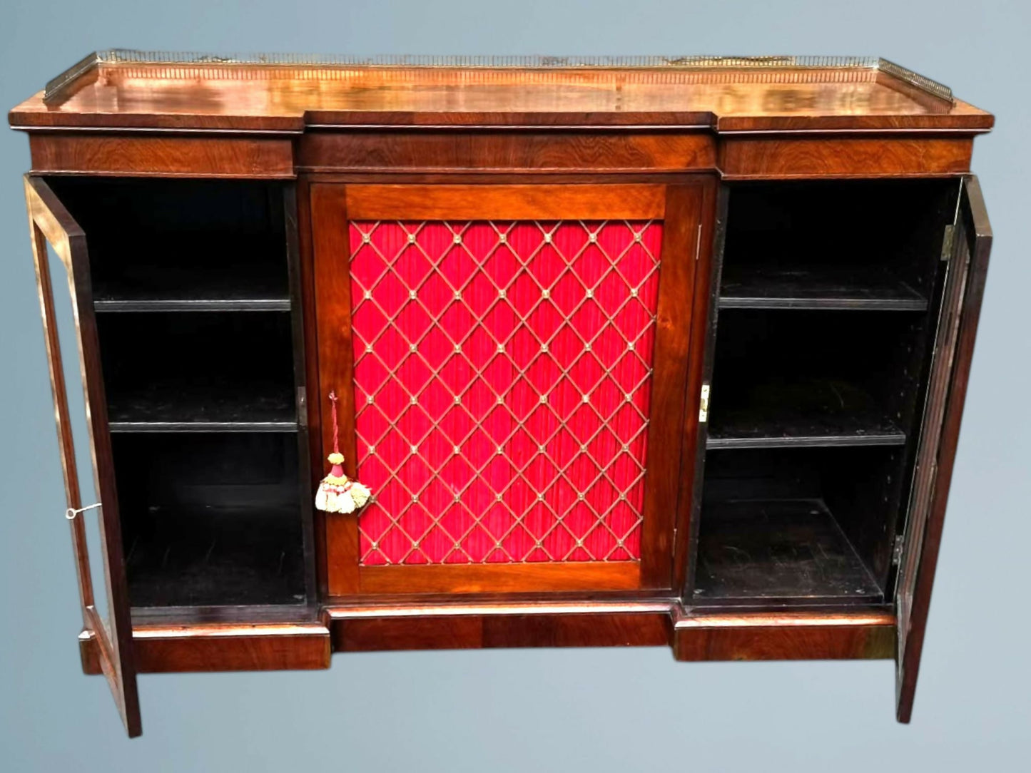 Regency Rosewood Breakfront Chiffonier / Sideboard