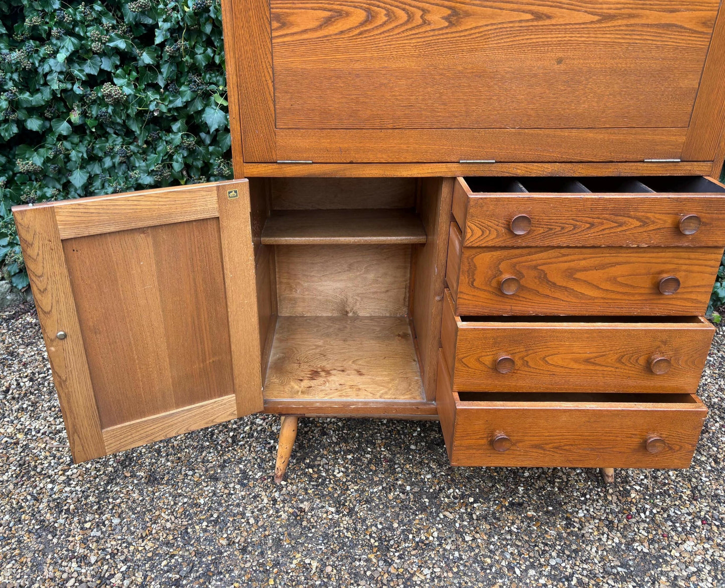 Vintage 1950's Ercol 330 Serving Drinks Cocktail Cabinet