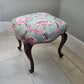 Stool, Rosewood, Fully Reupholstered in House of Hackney 'Atemis'.