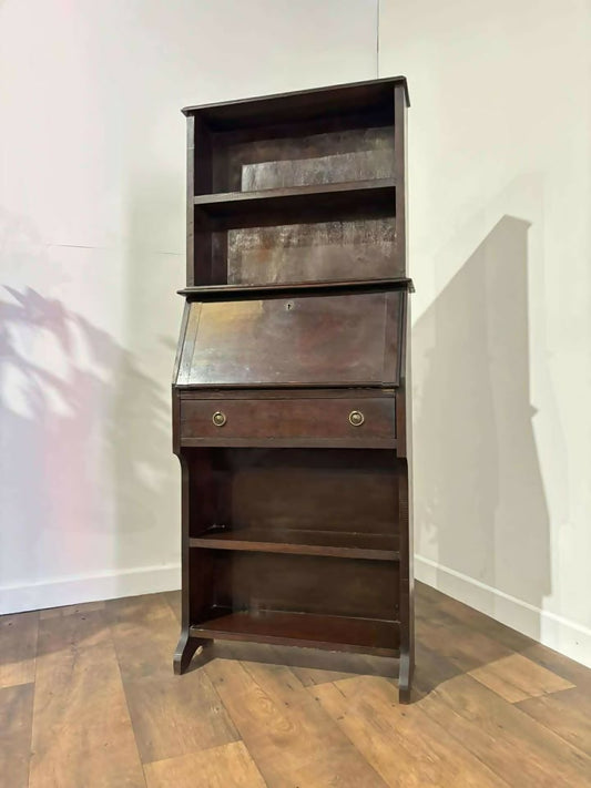 Vintage Oak Student Bureau Bookcase