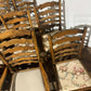 Set of Twelve Oak Yorkshire Style Ladderback Dining Chairs