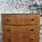 Vintage Chest Of Drawers Cabinet Oak Five Drawer Super Proportions Beautiful Detailing