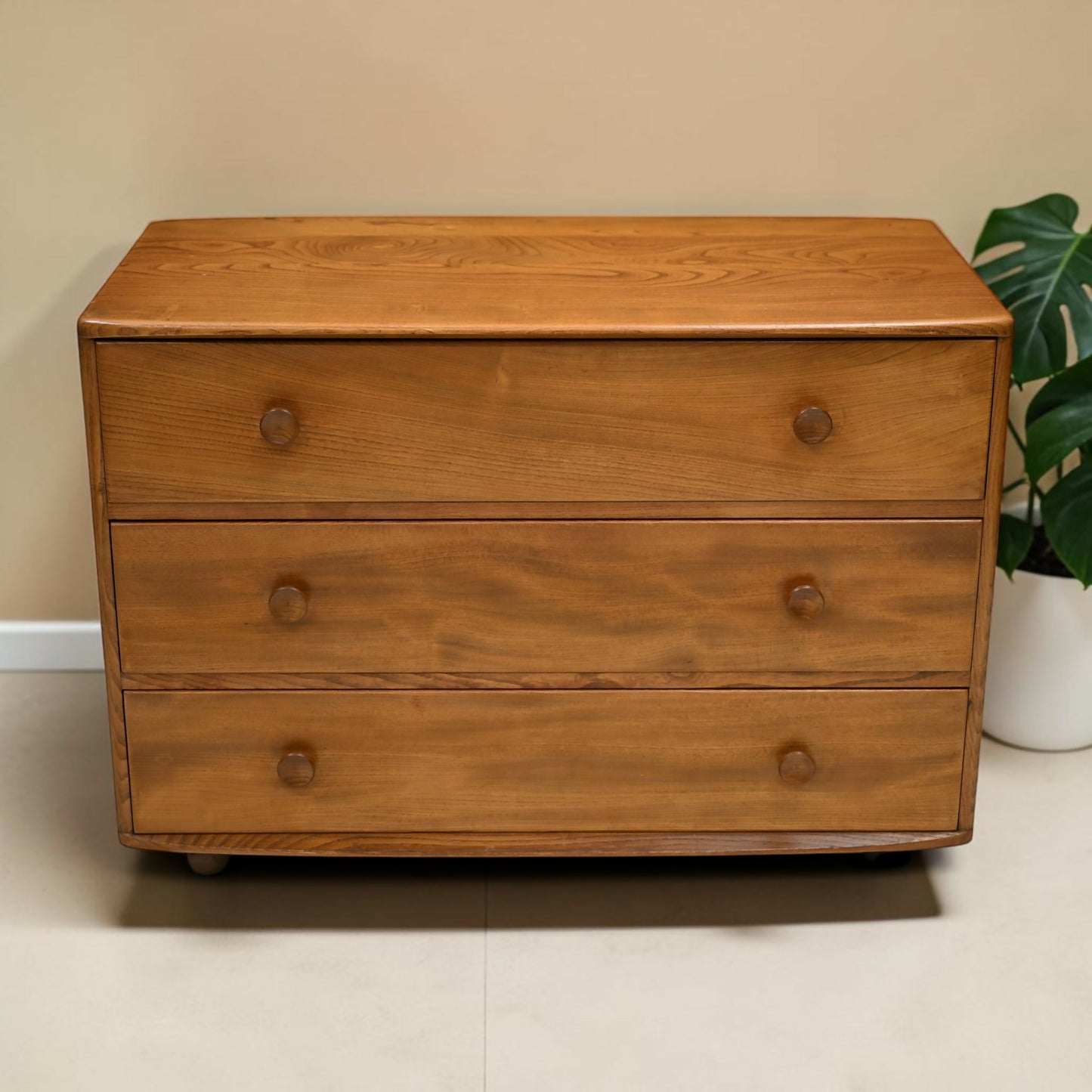 Ercol Windsor Chest Of Drawers 3 Long Drawers Natural Finish FREE UK Delivery*