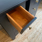 Newly refurbished pair of bedside drawers cabinets tables black nightstands solid wood tall