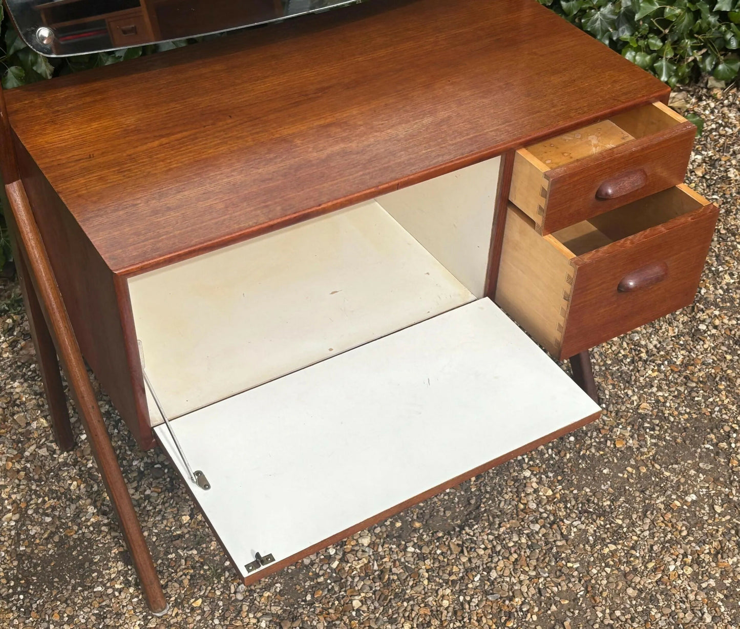 Vintage 1960's Ølholm Møbelfabrik Teak Vanity Table