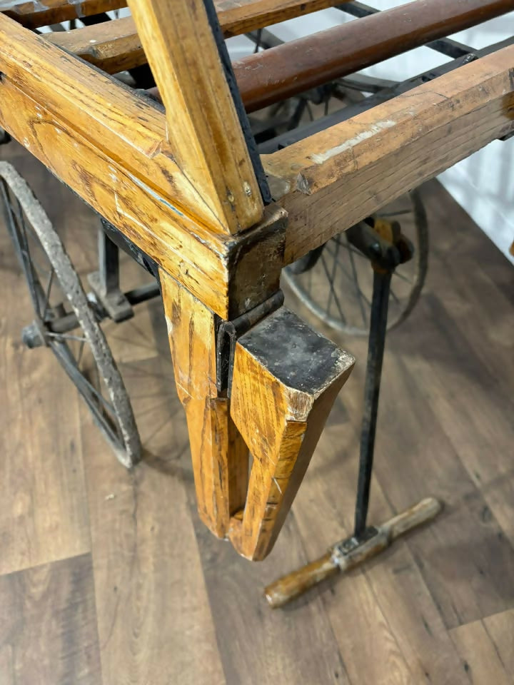 Victorian Wooden & Cast Iron Coffin Cart