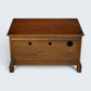 Old Charm TV Stand Linenfold Doors Model 2172 Tudor Brown Oak FREE UK Delivery