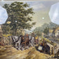 J.L. Chapman Framed Country Village Print – Horse & Cart Scene