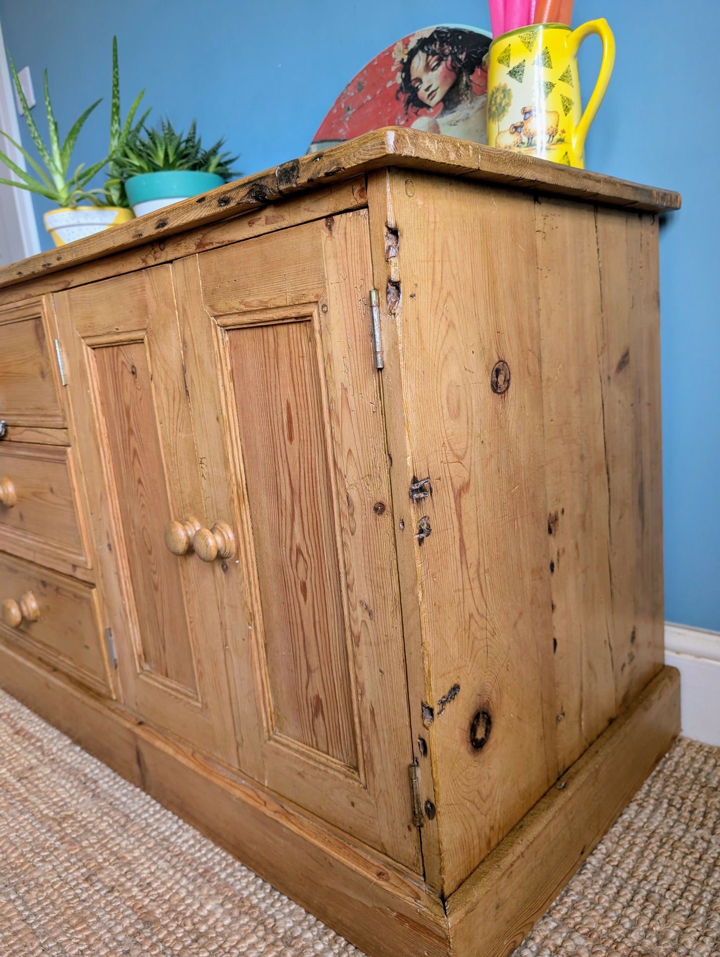Rustic pine sideboard