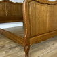 Bed Vintage French Louis XVI Oak Double Bed Frame Carved Headboard LOT 6376