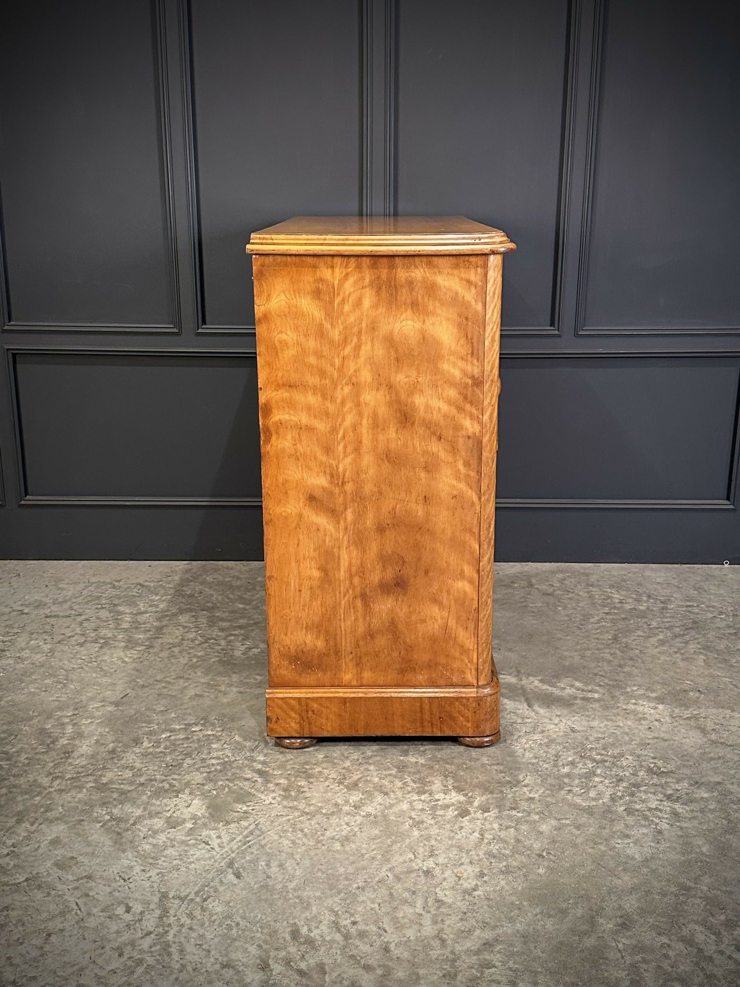 Vintage Victorian Satinwood Chest Of Drawers