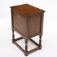 Old Charm Pedestal Cabinet Cupboard Linenfold Doors Tudor Brown FREE DELIVERY*. SBR9485/2308D