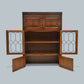 Old Charm Wall Top Unit Bookcase Leaded Glass Display Cupboard FREE UK Delivery