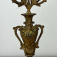 Candelabra Antique French Style Brass Marble Five Arm Candle Holder LOT 6488