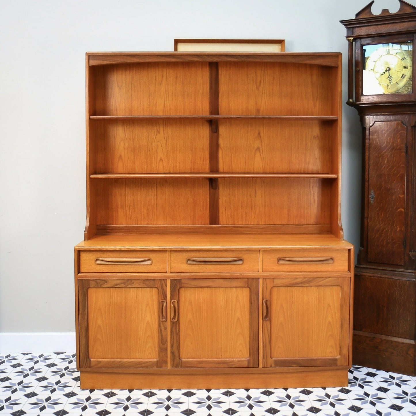 G Plan Fresco Wall Unit Dresser Display Cabinet by Victor B Wilkins Teak 1980