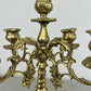 Candelabra Vintage French Style Brass Five Arm Ornate Candle Holder LOT 6423