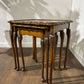 Vintage Burr Walnut Nest of Three Tables
