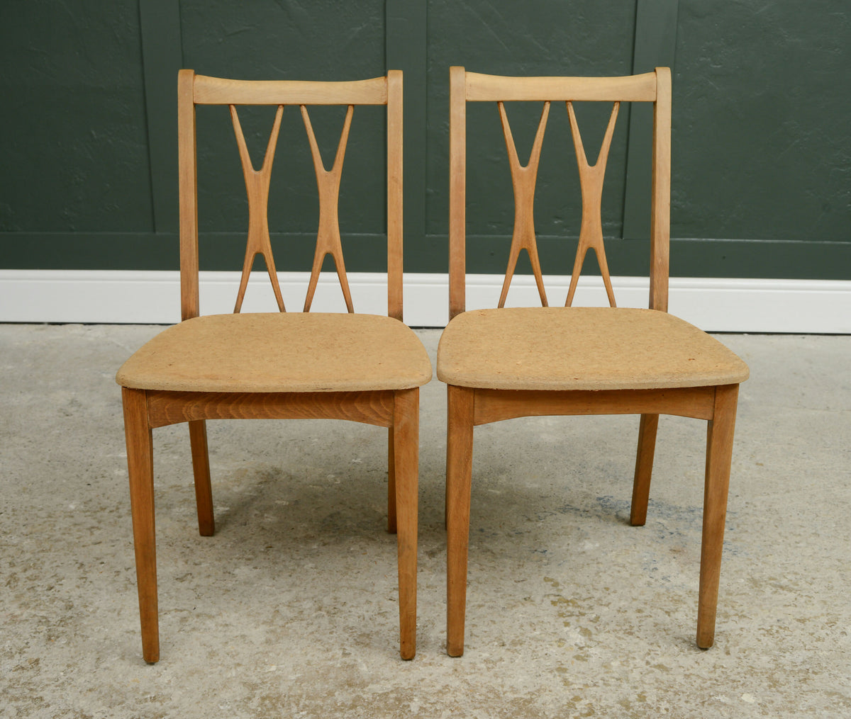 4 Mid Century Dining Chairs Lebus Link - 1950s - 1960s