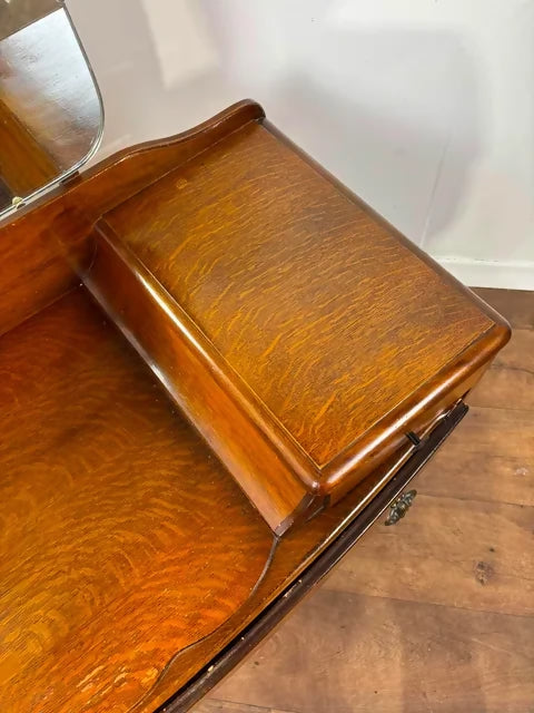 Vintage Oak Lebus Dressing Table with Mirror
