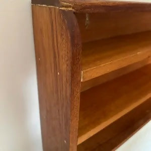 Vintage Mid Century Teak Kitchen Tidy Wall Shelf Organiser