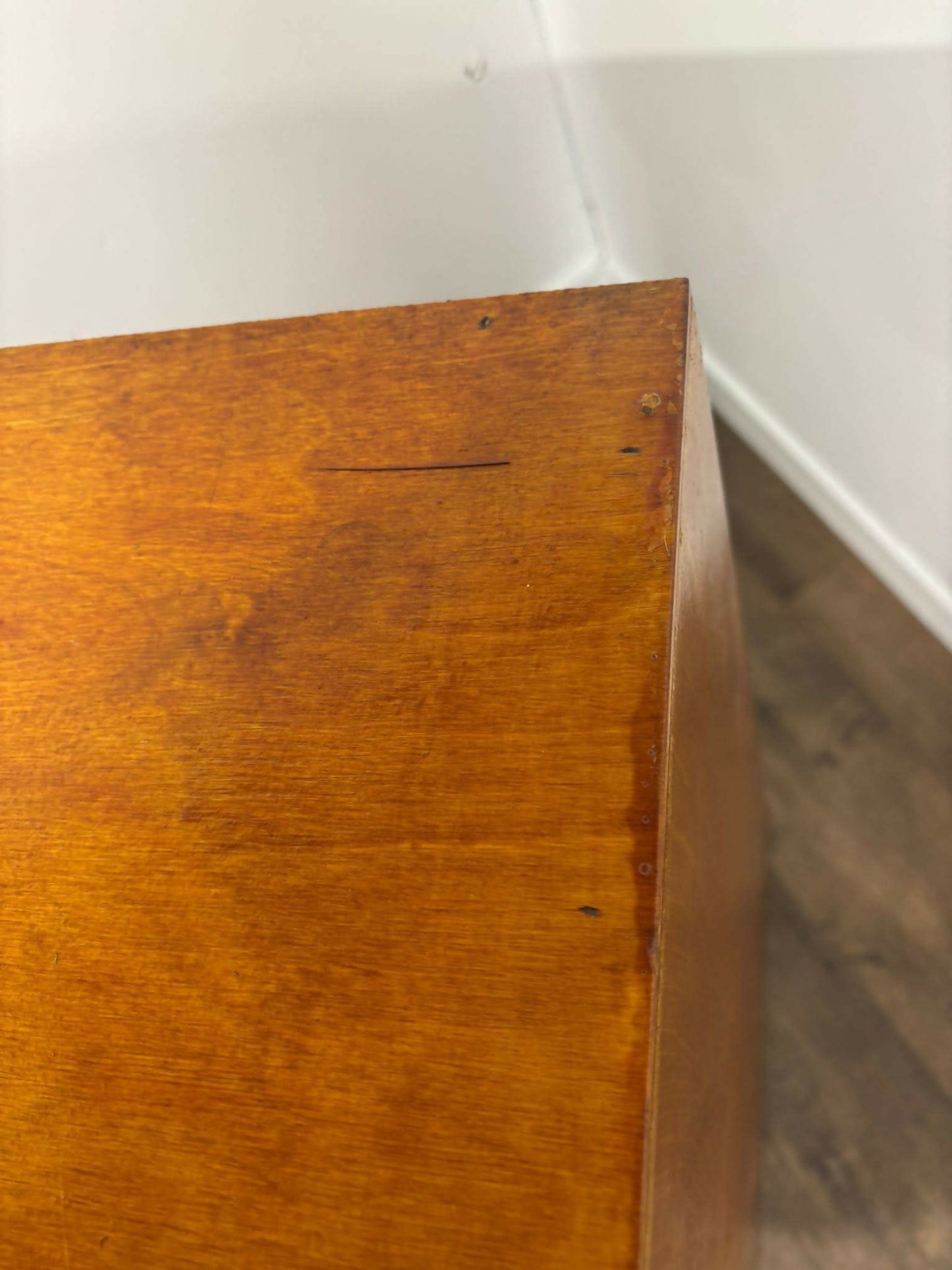 Mid Century Oak Veneer Five Drawer Bedroom Chest