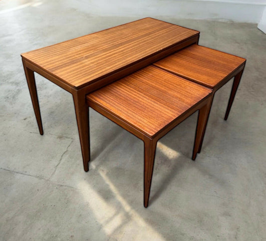 Mid century set of three Teak nest of tables
