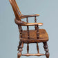 High Back Elm Broad Arm Windsor Chair