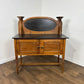 Edwardian Oak Marble Top Washstand