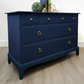 Stag minstrel chest of drawers in navy blue
