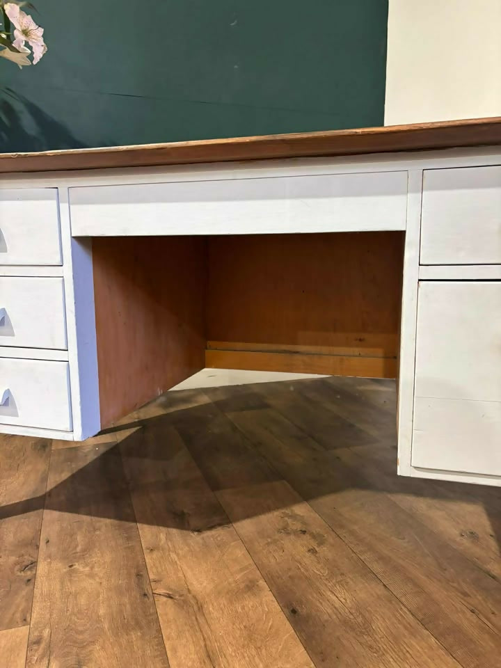 Painted Vintage Teachers Deskb